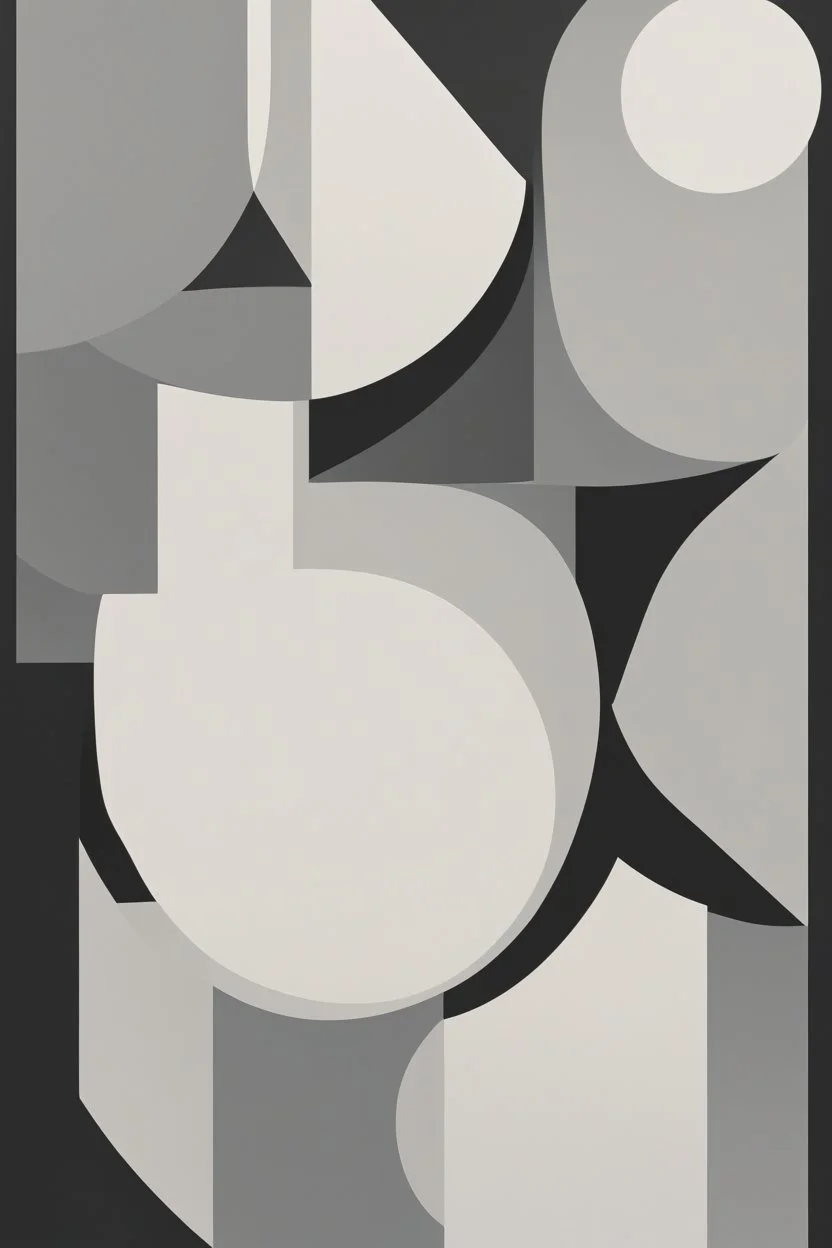 Light and shade; minimalistic; abstract art; continuum from white to gray to deepest black