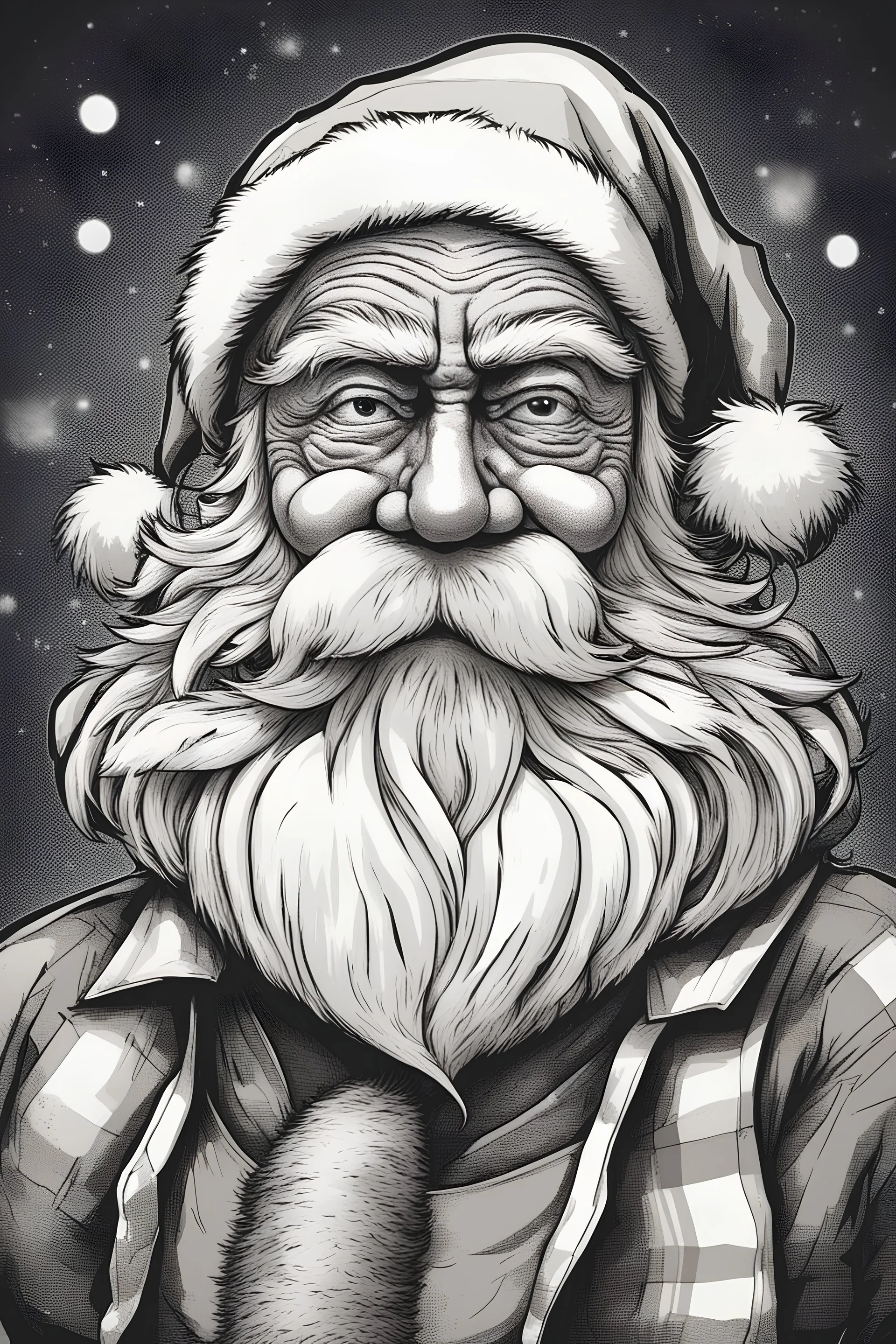 Santa Claus Welcome Acting Happy New Year & Merry Christmas Theme Cartoon  Freehand Pencil Sketch For Advertisement In Brochure Banner Leaflet Sign  Greeting Card. Stock Photo, Picture and Royalty Free Image. Image