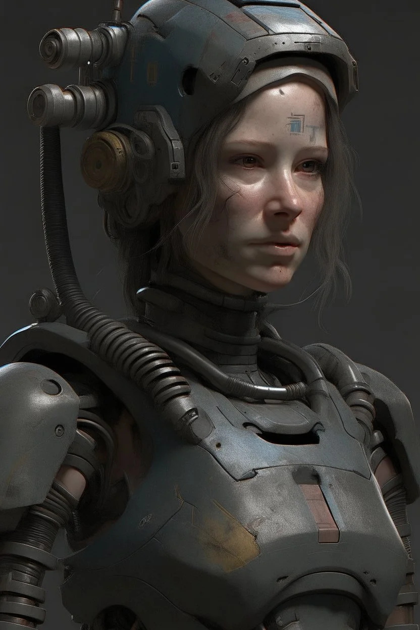 sci fi female robotic post apo