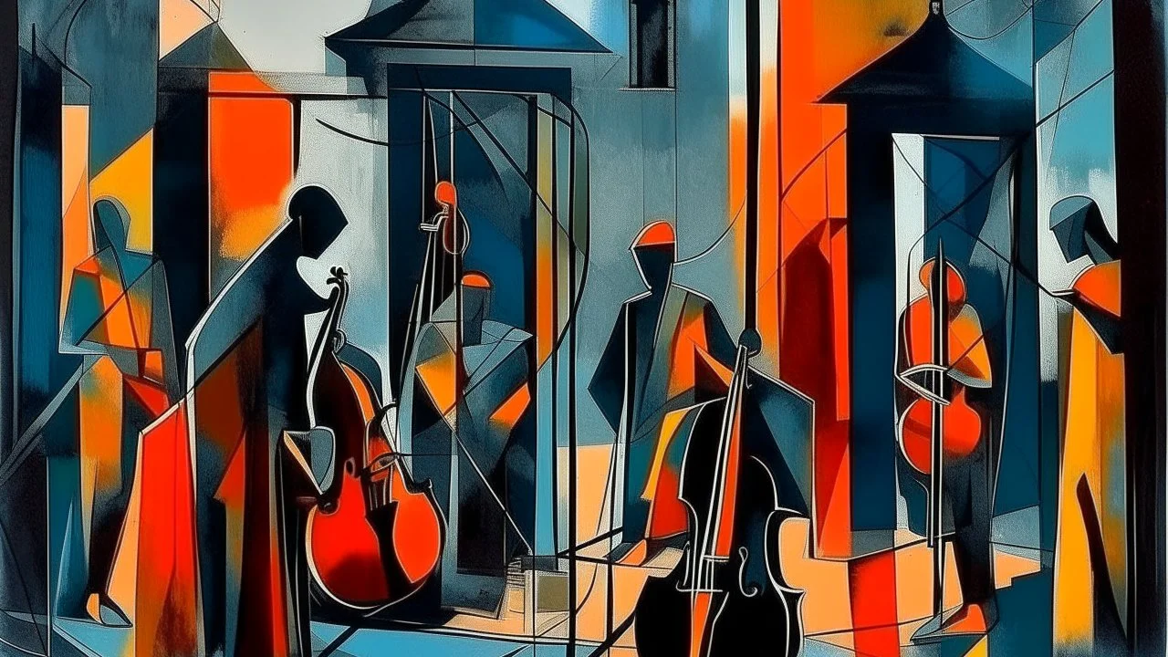 abstract painting, jazz, Fragments of Forgotten all the sins in outskirts, use flat bright colors displayed art, Charcoal, Metallic Ink: merging into walls of shadow., refugees, conformity, Analogue film photo, , 1950s, candid, retro analog, 35mm film, film grain, minimalist