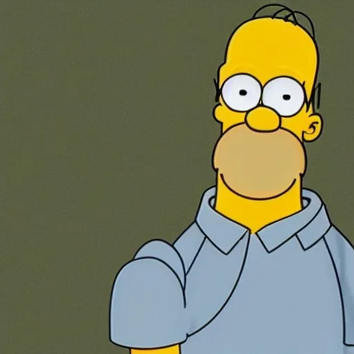 A portrait of Homer Simpson in his 80s