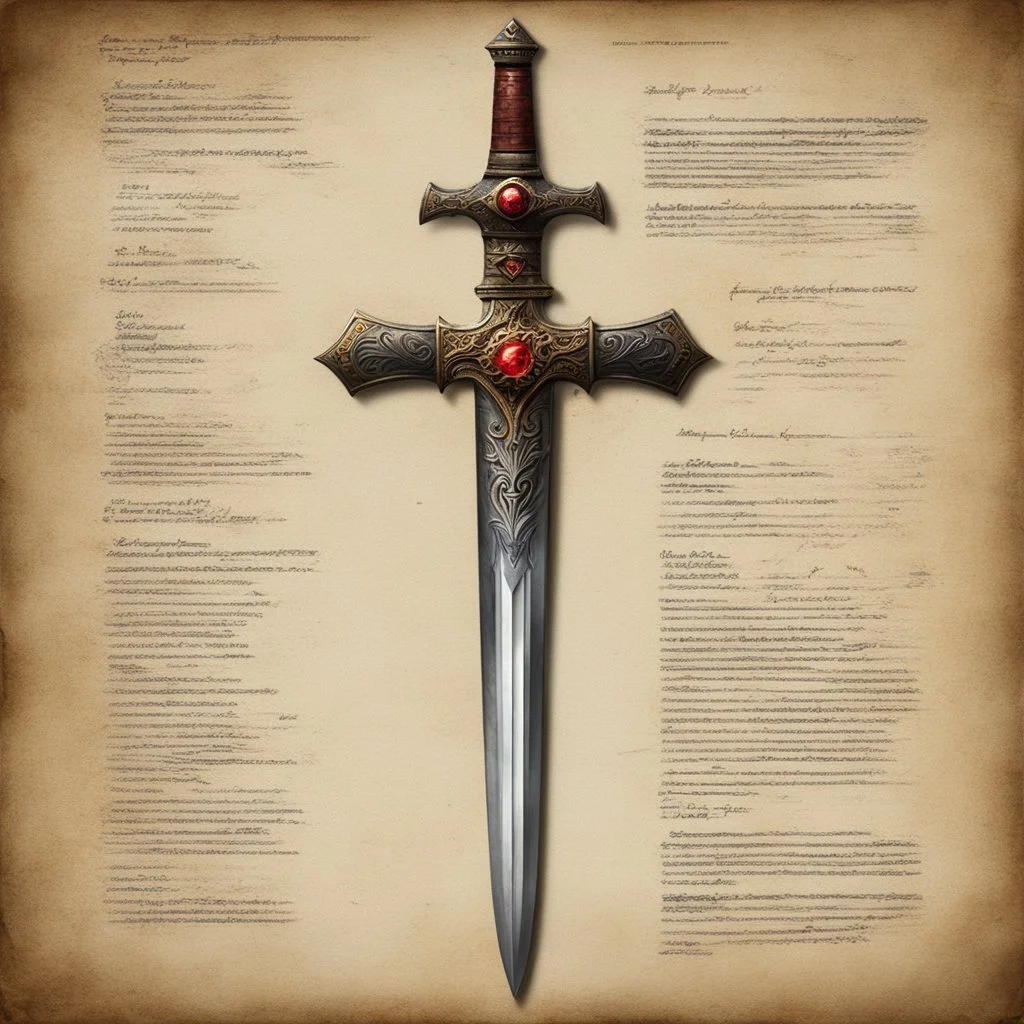 A document showing a super powerful demonic espadon sword of incomprehensible power.