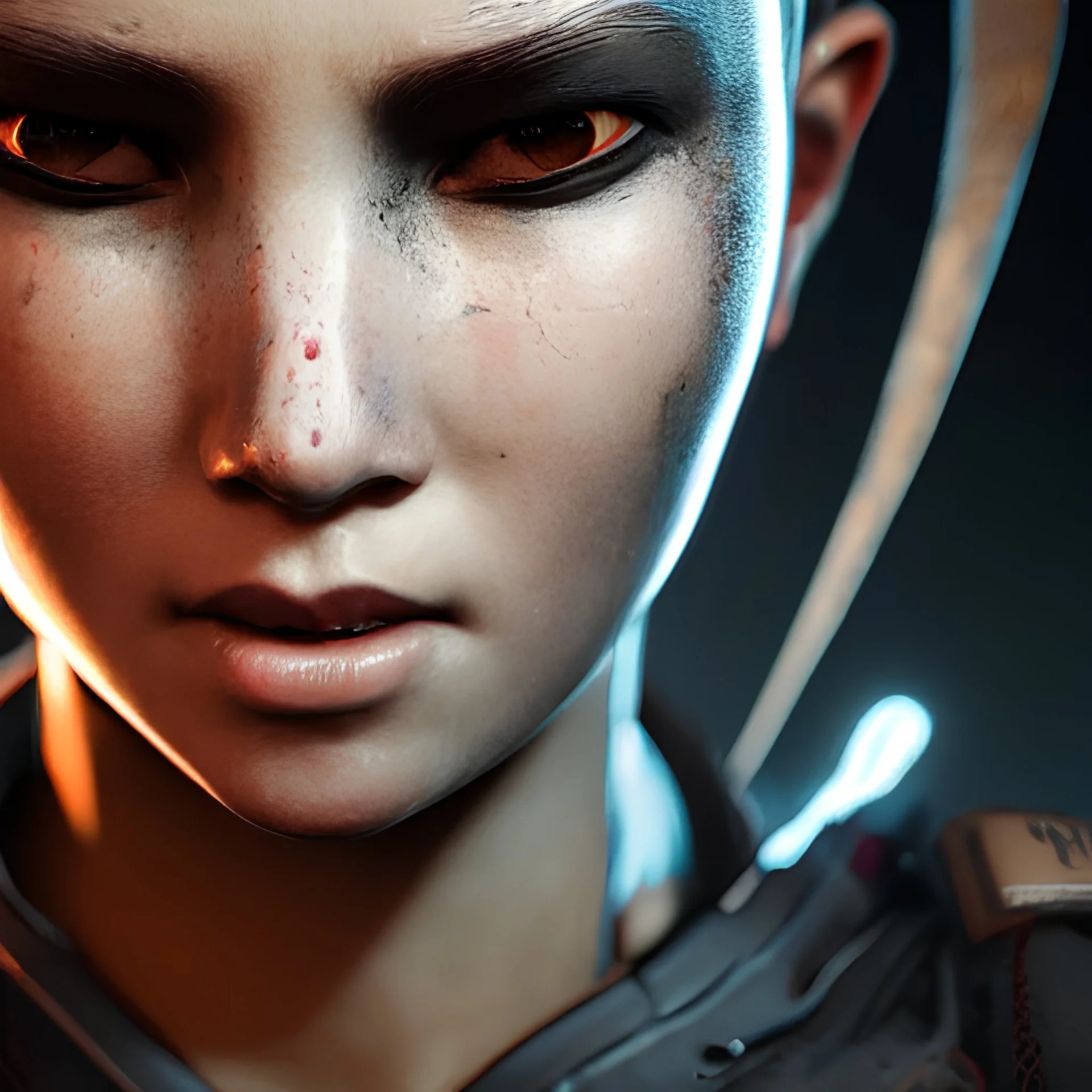 ultra realistic facial portrait of wraith from apex legends, digital art, character portrait, highly detailed, trending on artstation, lens flare, atmosphere, hyper realistic, cinematic lightning, sharp focus, unreal engine 5, extreme details perfect face, pretty face, fine - face, illustration, 8 k, ultra texture, masterpiece