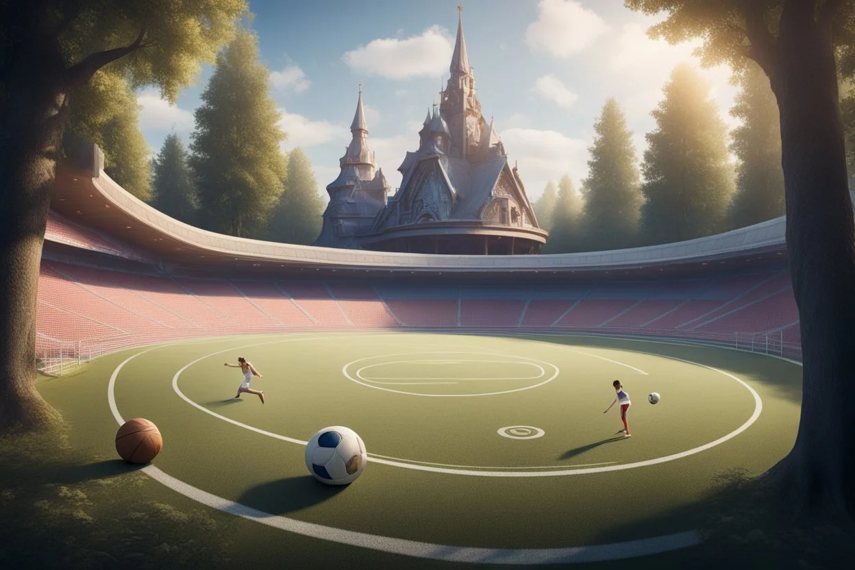 зона спорта в стиле славянских сказок