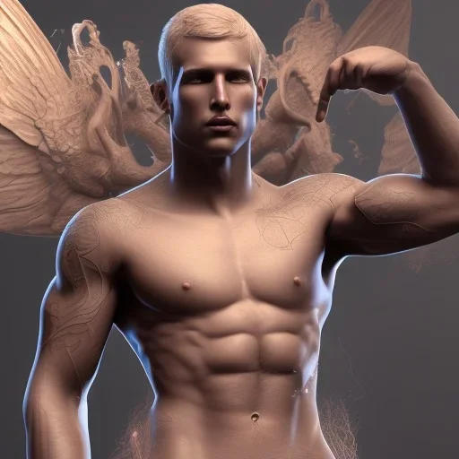 A man in briefs, volumetric lighting, intricate details, realistic style