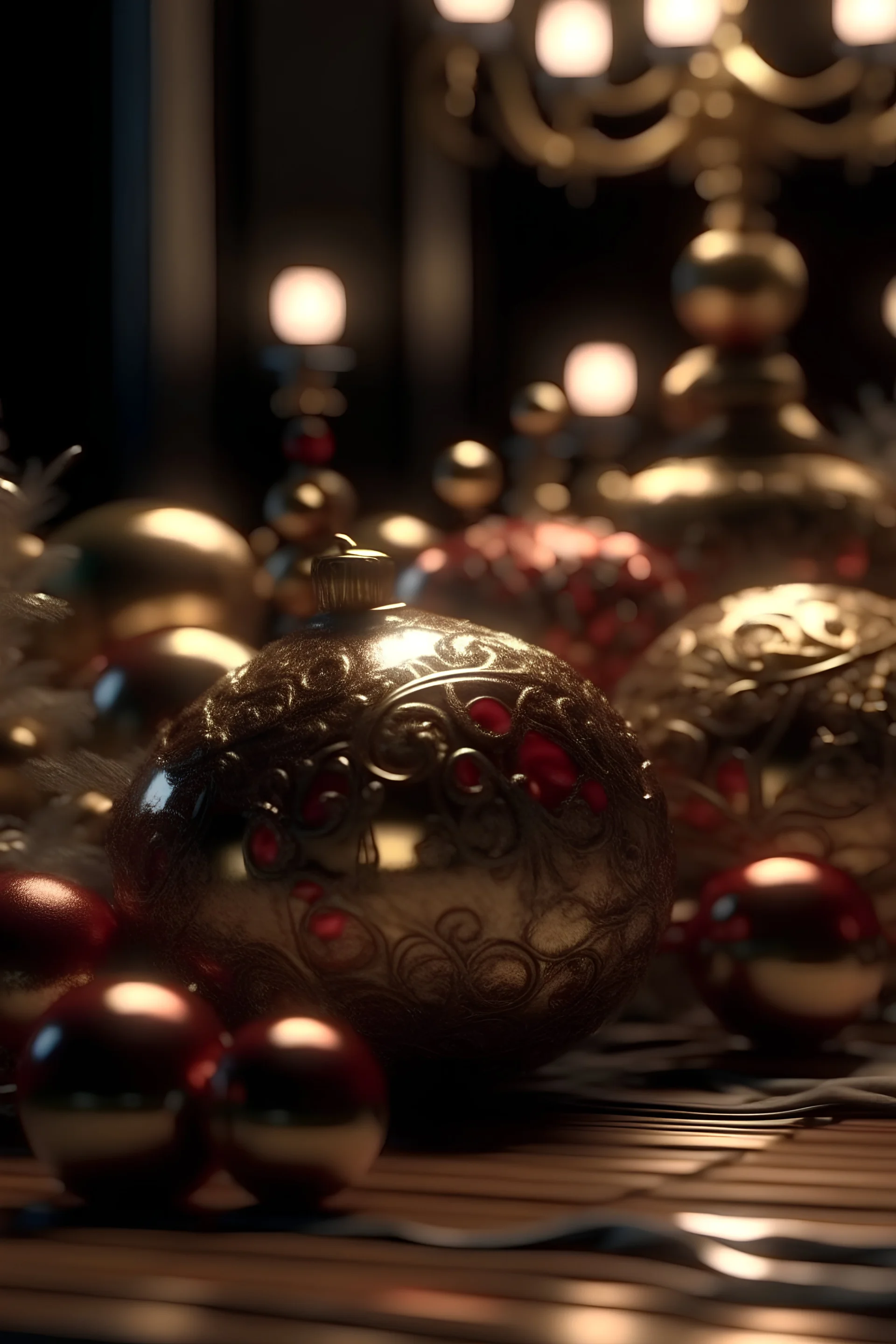 déco de noel, détails élevés, 4k