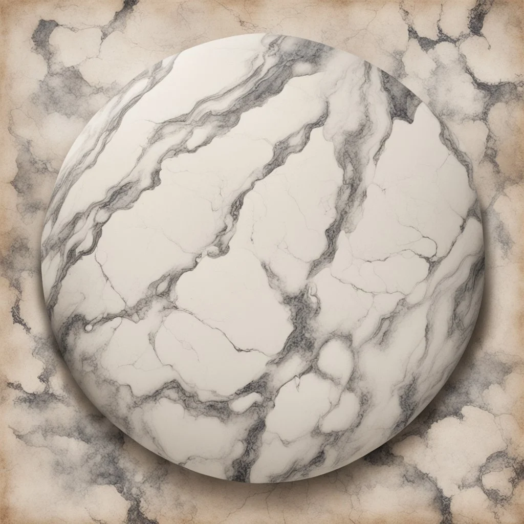 Hyper Realistic marble-design on vintage paper