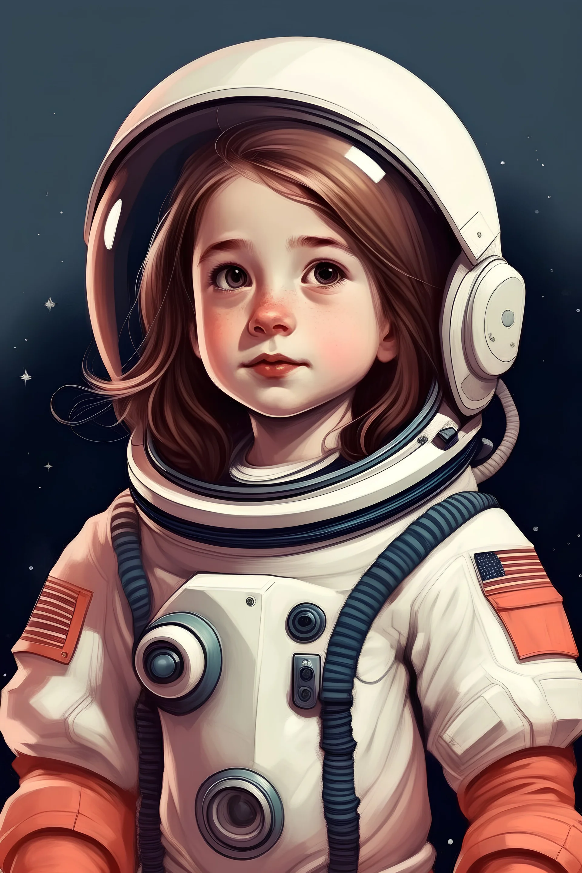 A girl astronaut