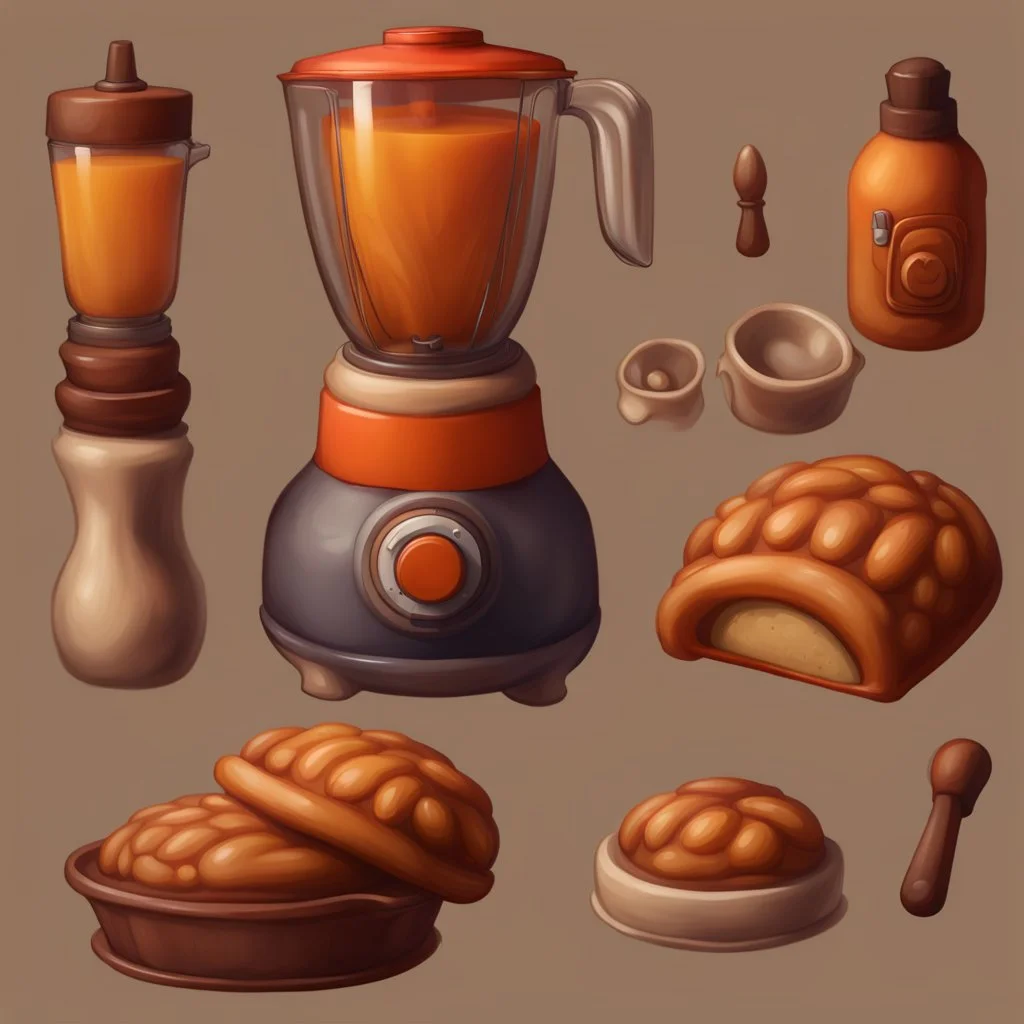 a blender from bakery , an ultrafine detailed painting by senior character artist, featured on polycount, sots art, artstation hd, 2d game art, behance hd