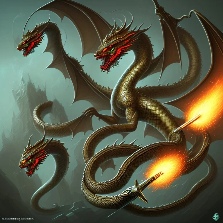 Serpent combat dragon