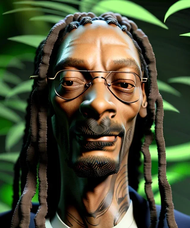 Snoop Dogg, smoking weed, jungle background, hyper realistic