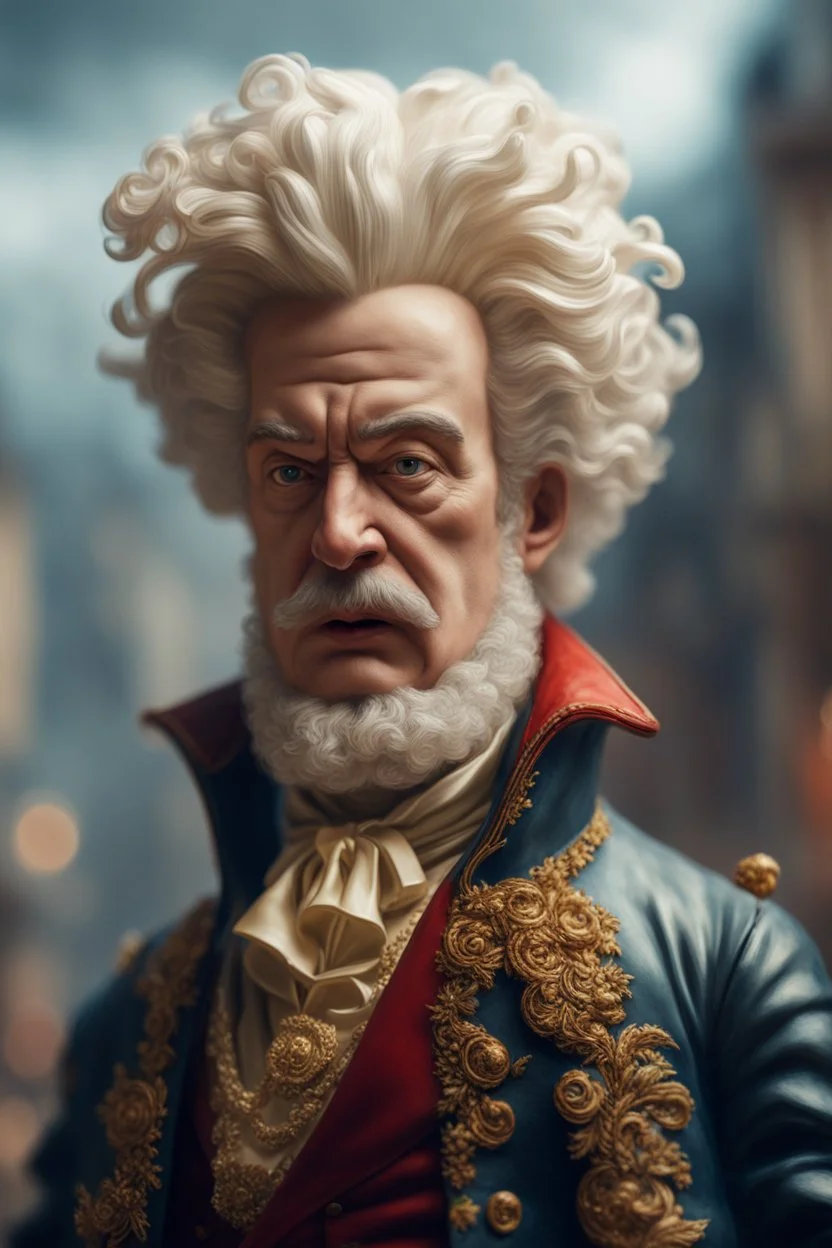 pen outline, mozart bullfigher with big wig and a stormy exceptionalism on the brink of chasm, prize winning oil painting,bokeh like f/0.8, tilt-shift lens 8k, high detail, smooth render, down-light, unreal engine