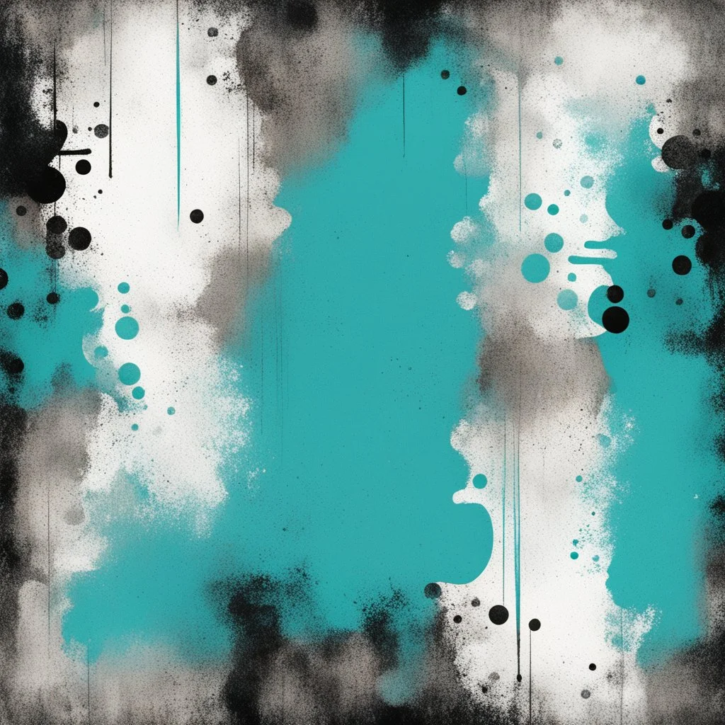 Grey, Teal, White And Black Grunge Groovy Textured Background.