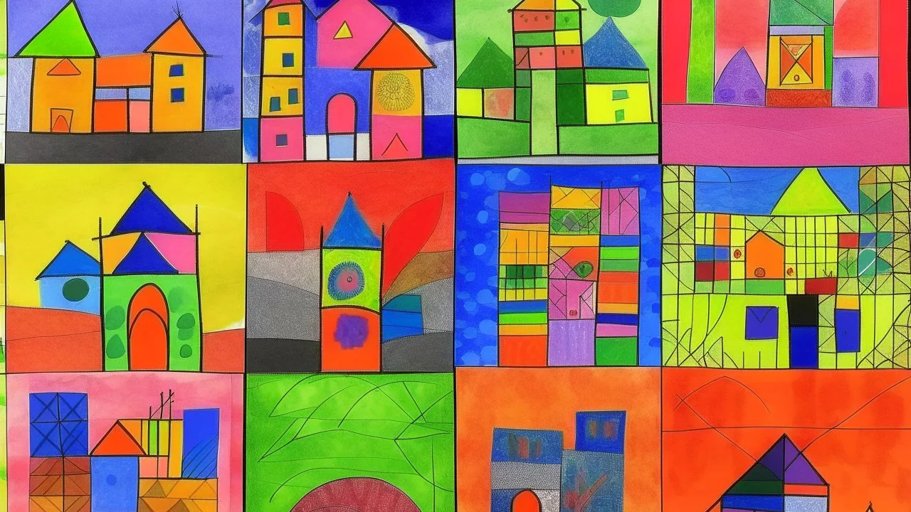 CREATE AN IMAGE based on the work of Paul Klee