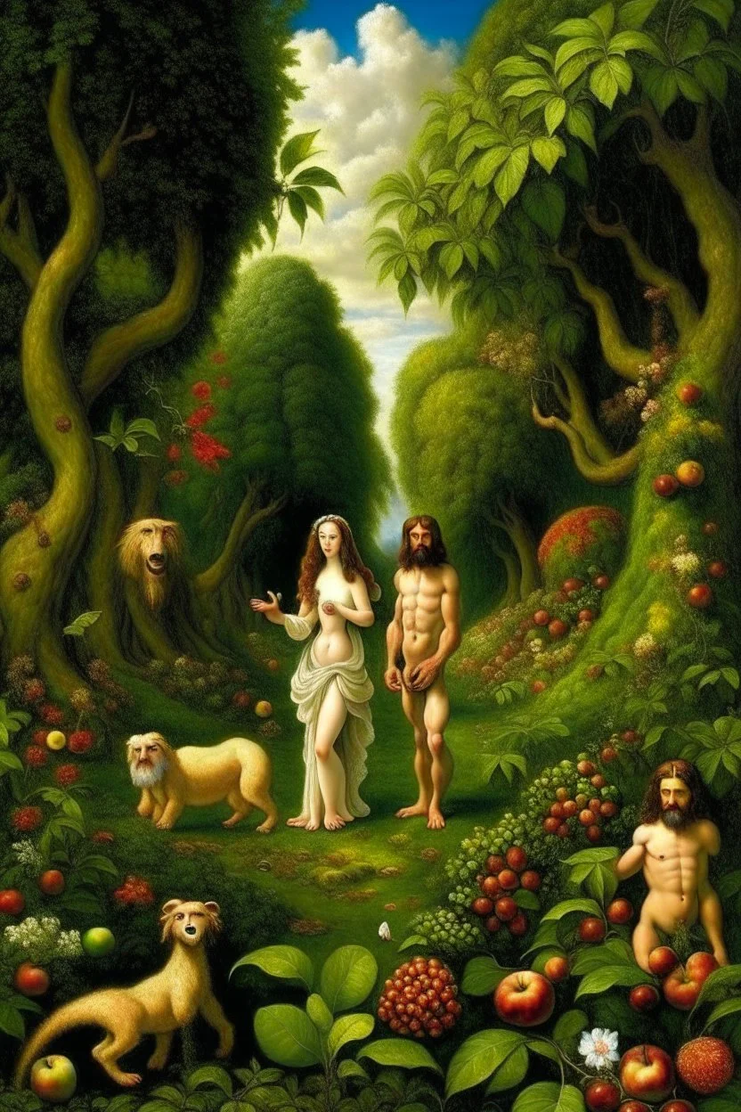 adam and eve in the garden of eden
