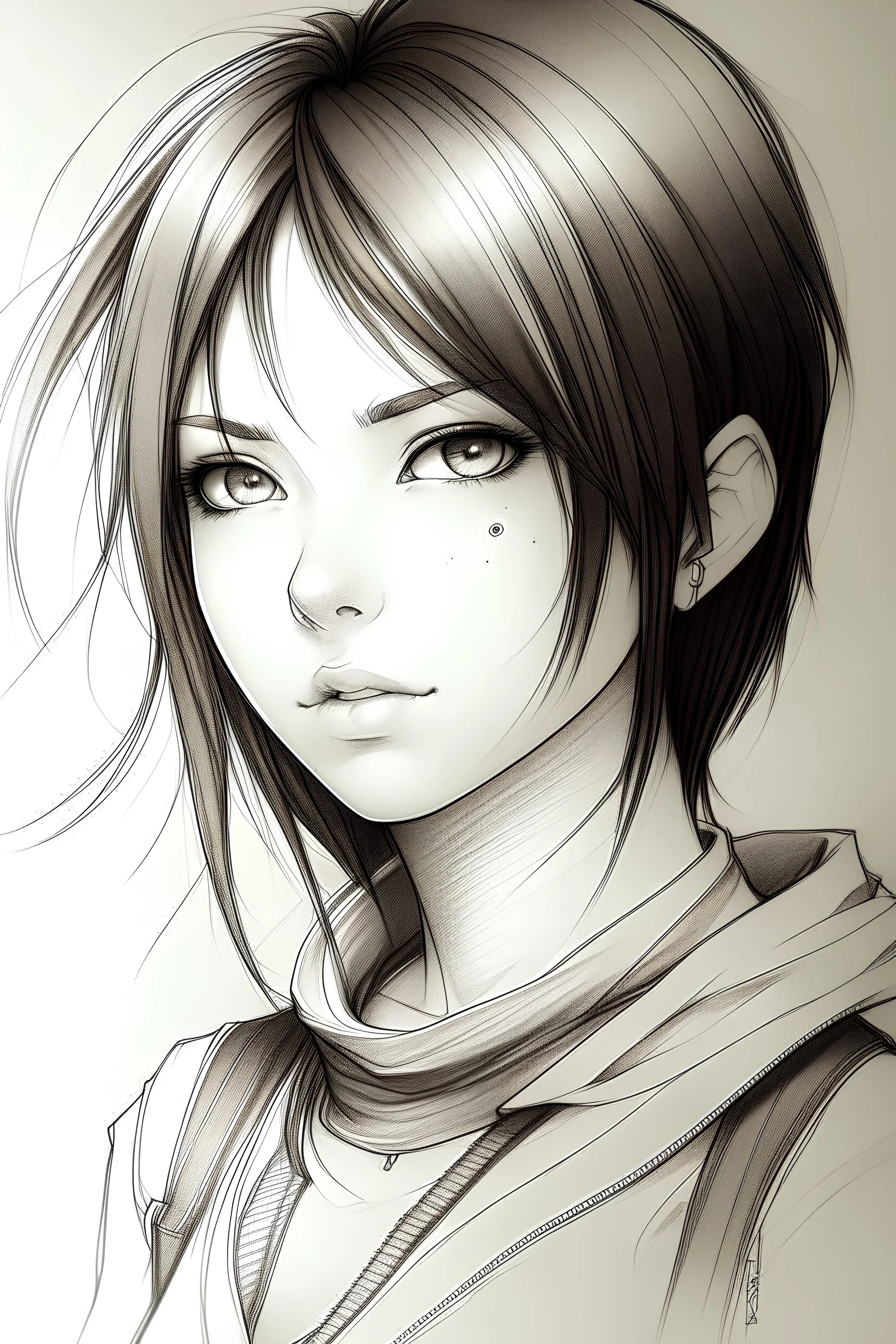 realistic drawing, yuffie kisaragi