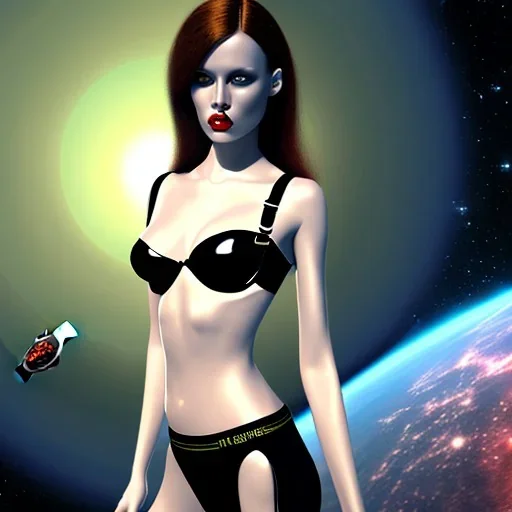 lady spy bra in space