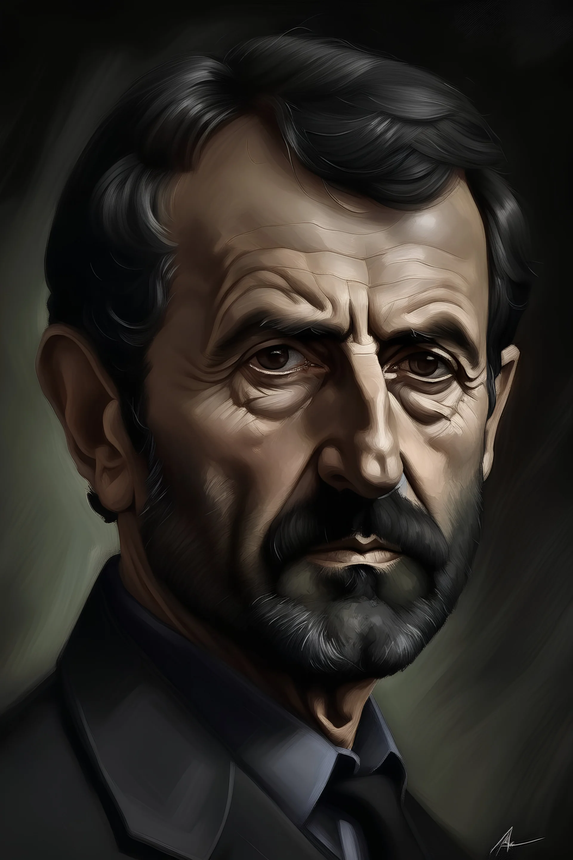 portrate of ahmadinejad by van ghog