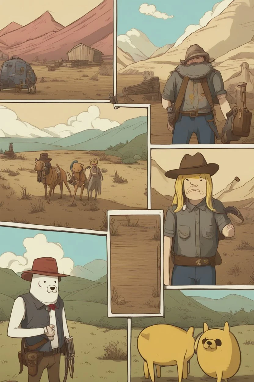 Adventure time but it’s Hyper Realistic and in the style of RDR2