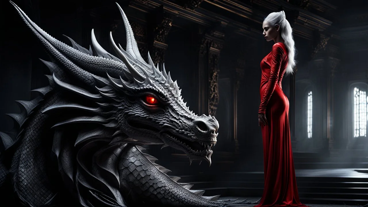 she is a dragon and a demon. temptress. h. r. giger. the naked truth. alive and dead. white and red. smoke and fire. fantasy concept art, exquisite realism, a masterpiece, dynamic lighting, hyperdetailed, intricately detailed, deep color, Unreal Engine, volumetric lighting , Epic cinematic brilliant stunning intricate meticulously detailed dramatic atmospheric maximal,