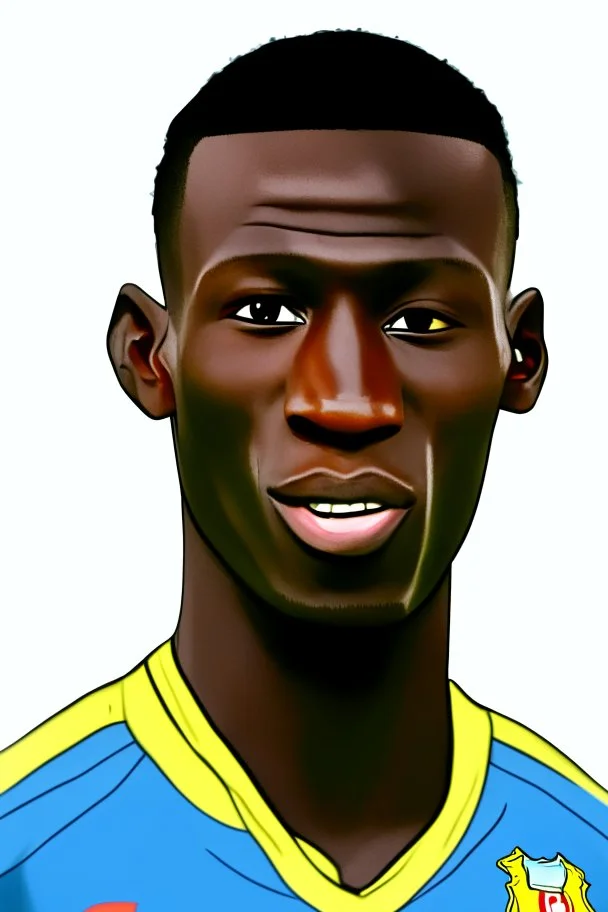 Ibrahima Konate French-Malian footballer ,cartoon 2d