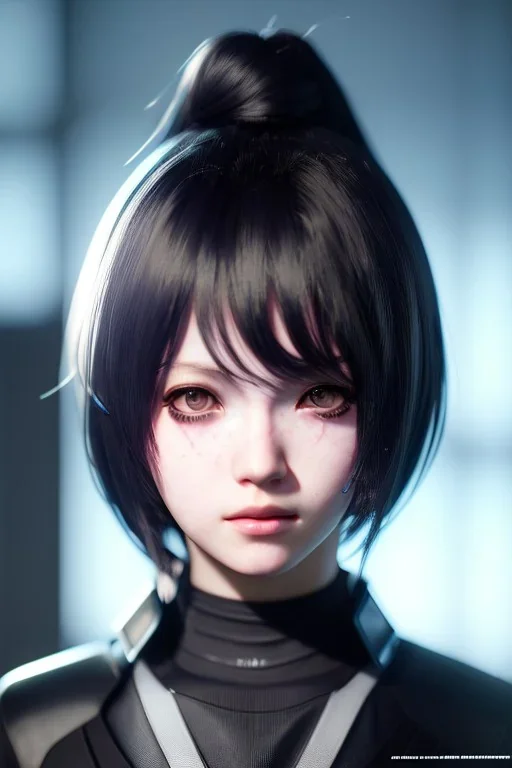 Portrait of anime girl cyberpunk realistic, intriacte detail, sci-fi fantasy style, volumetric lighting, particales,highly detailed,cinamatic, deep