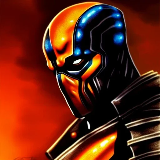 ultra detailed portrait of Deathstroke, extremely detailed digital painting, extremely detailed face,crystal clear eyes, in the style of robert e howard and pablo oliveira and Ken Kelley and Keith Parkinson ,mystical colors,perfectly centered image, perfect composition, rim light, beautiful lighting,8k, stunning scene, raytracing