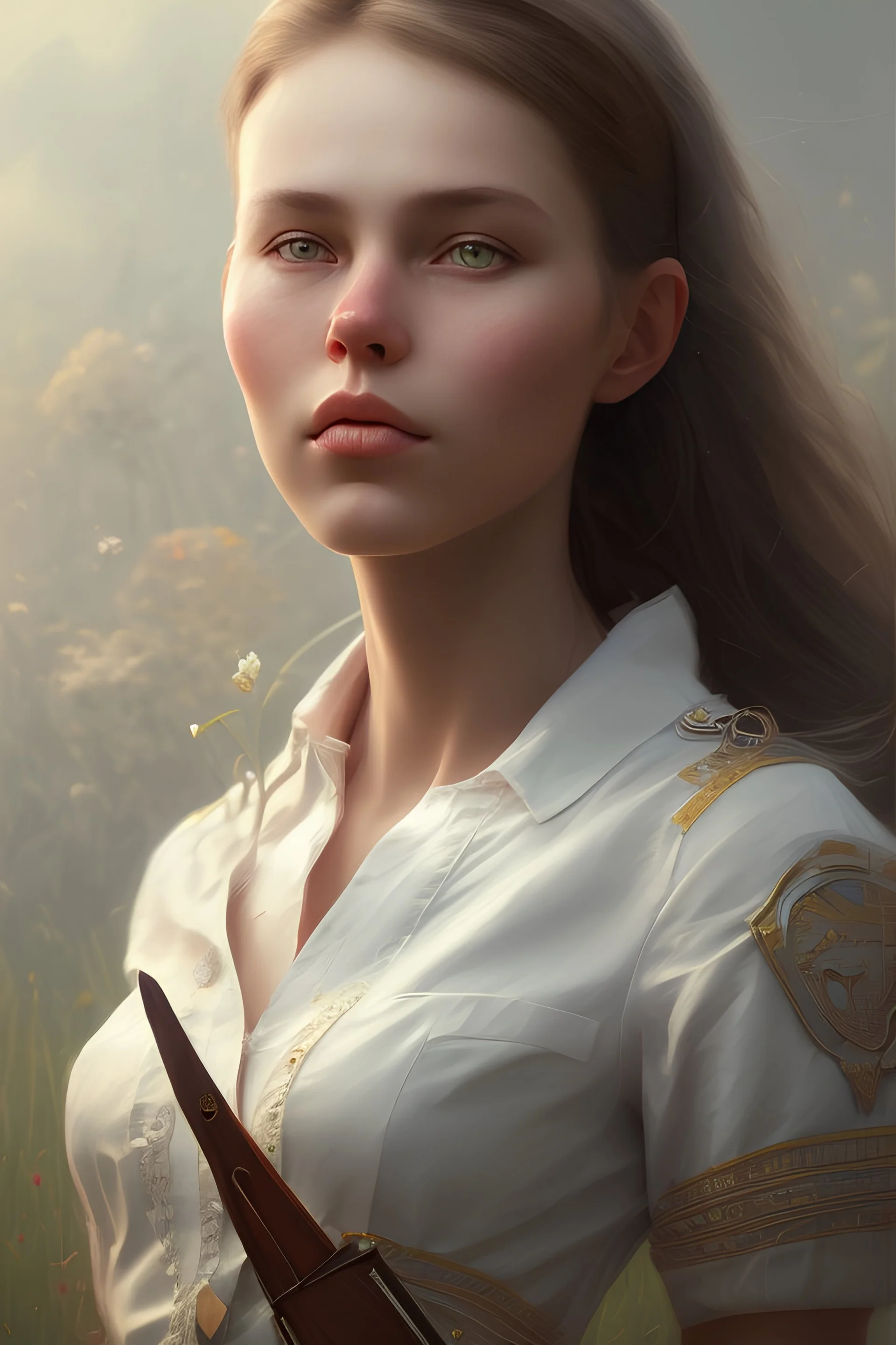 Peder Mork Monsted style, portrait, Veronika Szőcsné Farkas