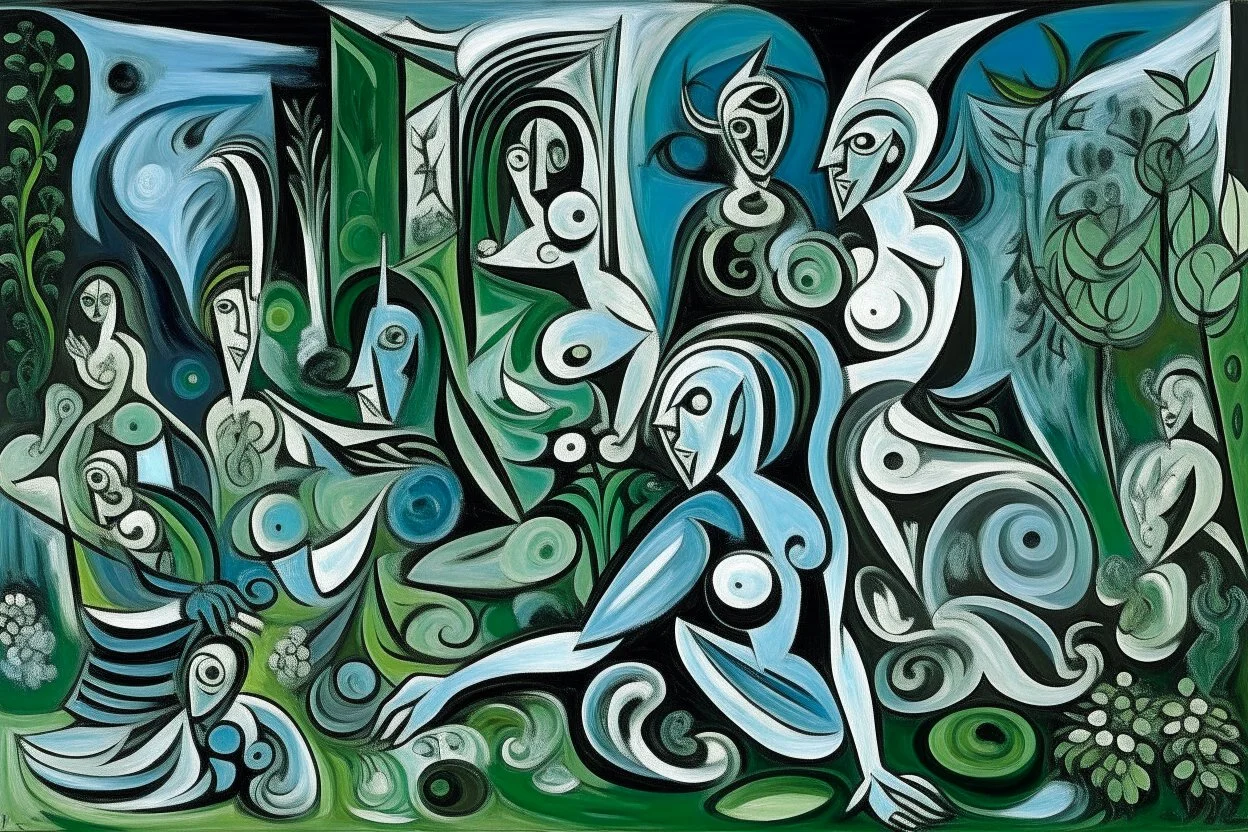 A garden of nightmares painted by Pablo Picasso