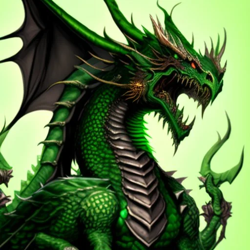 Morvorax, God of Wealth, Power, and Corruption, an ancient green dragon