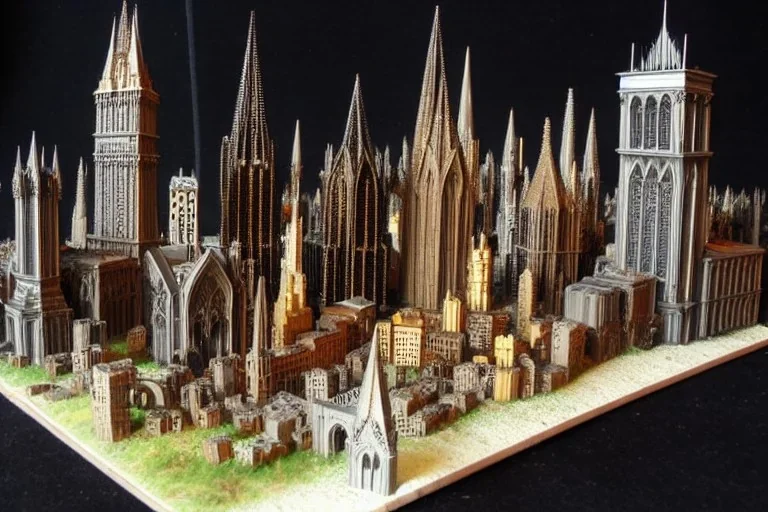 Huge Miniature of Gothic Metropolis