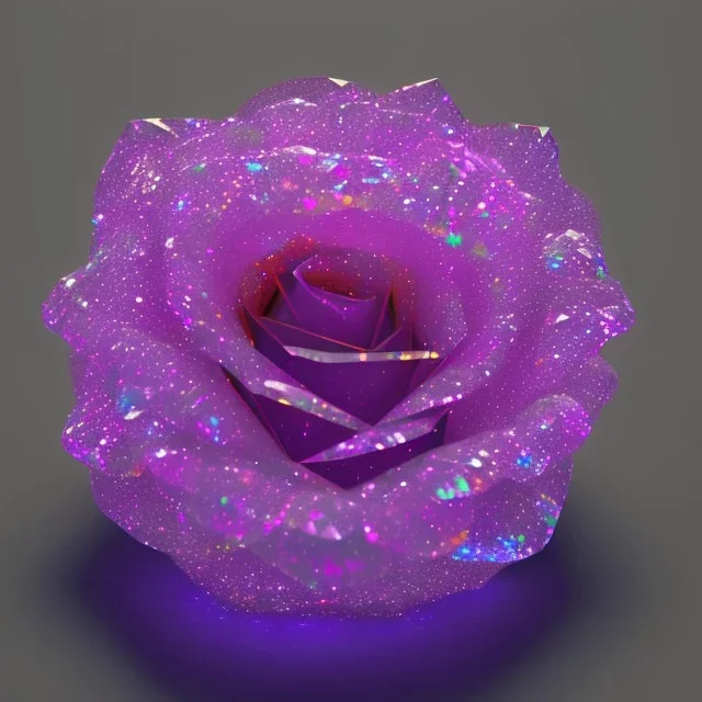 transparent multicolor crystal rose