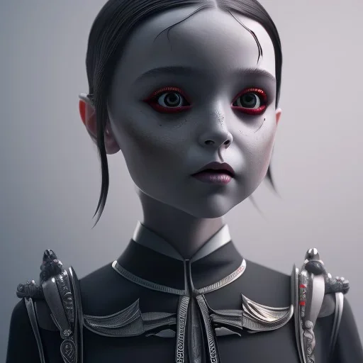 wednesday addams Jena Ortega, hyper detail, octane render, unreal engine 5, 8k resolation