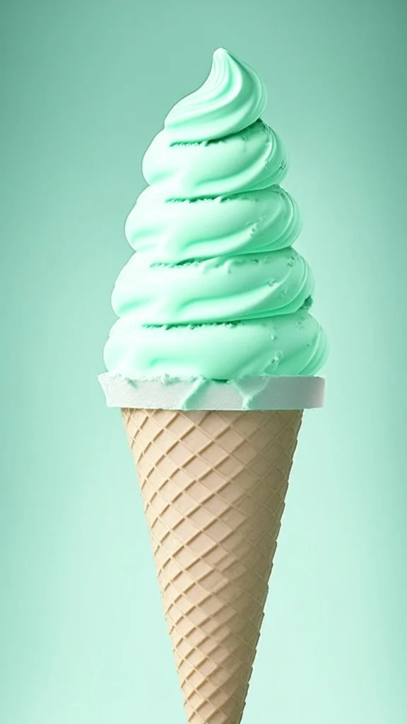 Mint Ice cream cone