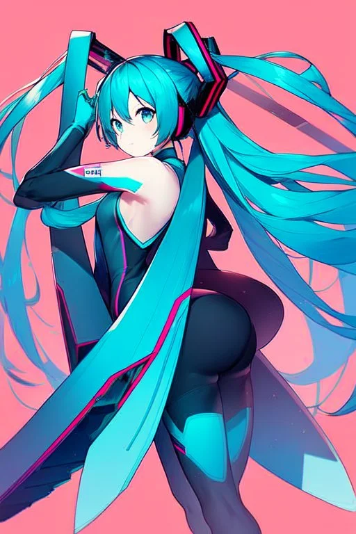 hatsune miku with big weapons