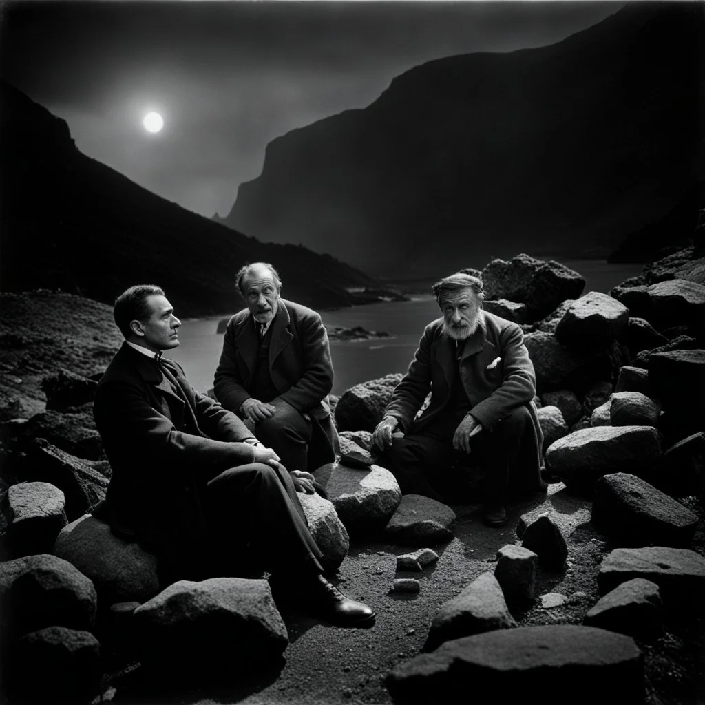 photo, 1920 horror movieshot, sitting, eaging, rocks, very odd objects in background, Ades, stunning photo, persone con sorriso falso e occhi, Charon, tenebroso, macabro, marcio, interno museo, fiotti di liquido nero che zampillano, hypermaximalist, strangeness, sundial light, odd, intricate, Lawrence Alma-Tadema style, albero, hypnotic, very accentuated details of the dress and skin, eerily mysterious, artistic photo, shot on Hasselblad, sadness, follia, smoke, daguerrotype