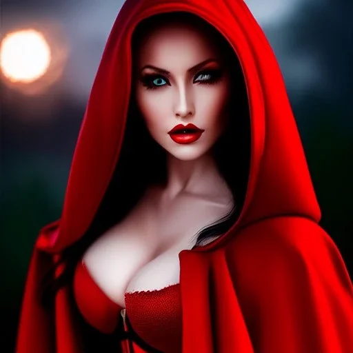 Ultra detailed fullbody Portrait in oil on canvas of busty Red Riding Hood wearing minimal skintight suit,intense stare,wearing tight corset,extremely detailed digital painting, extremely detailed face,crystal clear Big eyes, mystical colors ,perfectly centered image, ,perfect composition, rim light, beautiful lighting,masterpiece,16k, stunning scene, raytracing, anatomically correct, in the style of robert e howard and Ken Kelley and Ohrai Noriyoshi and Simon Bisley