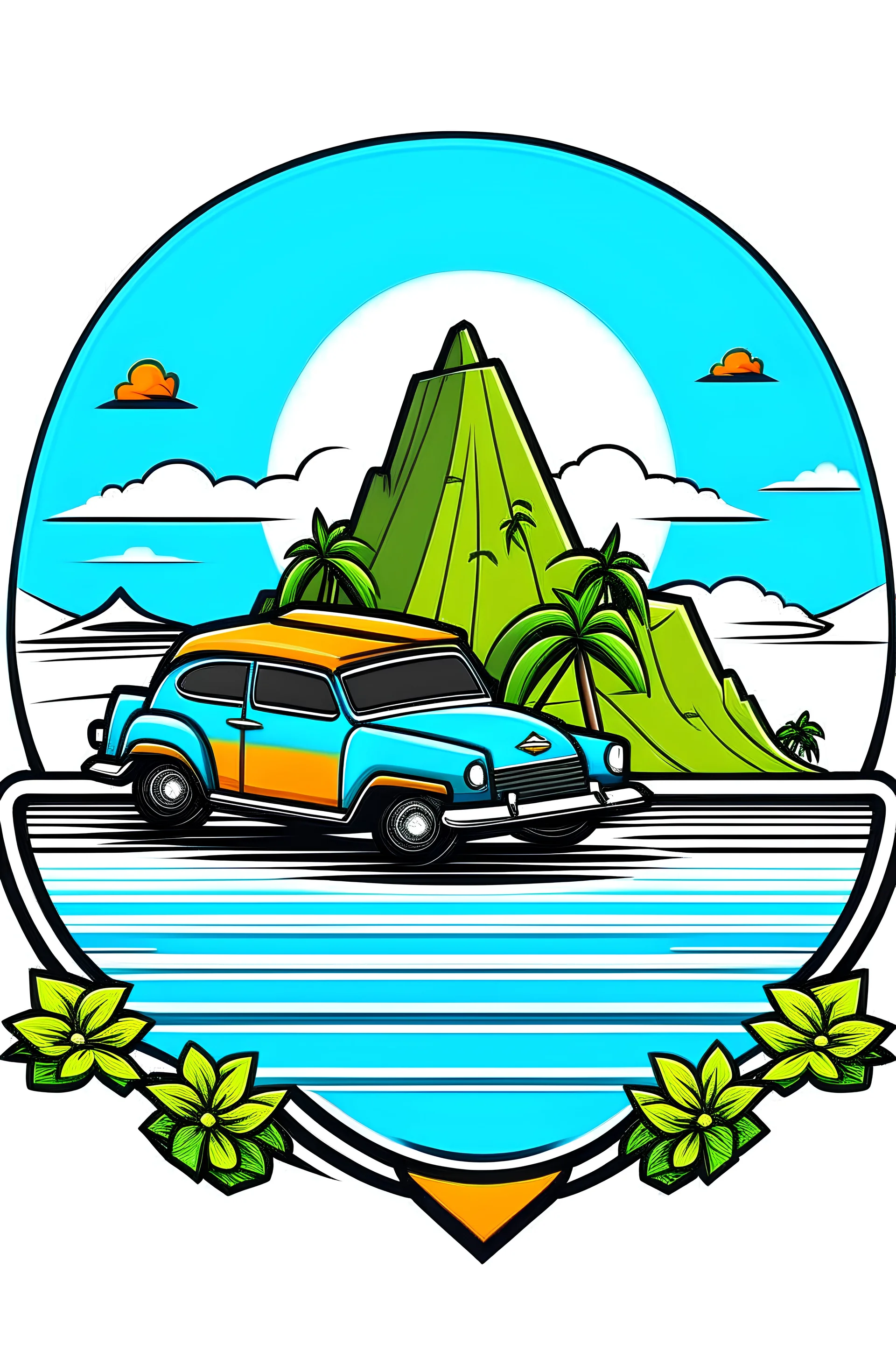 Logo for a car game server using Farsan Island