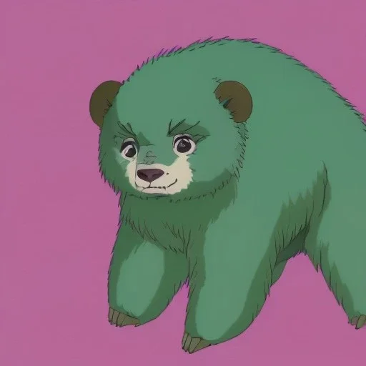 A humanoid/furry panda with mint fur color that can use ice rainbow superpowers