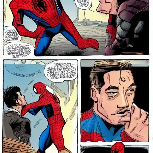 SPIDER MAN KISSING IRON MAN