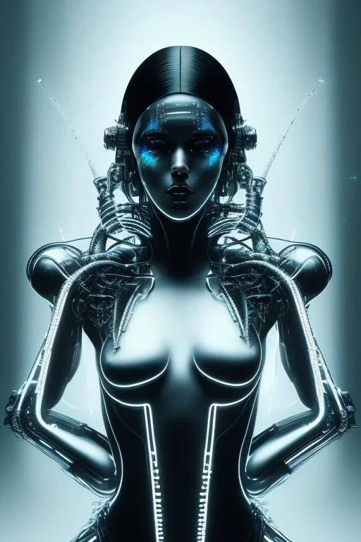 cyberpunk, black latex body, women, body portrai, open mouth, perfect skin, tron, cyborg , perfekt, real, dream, hr giger