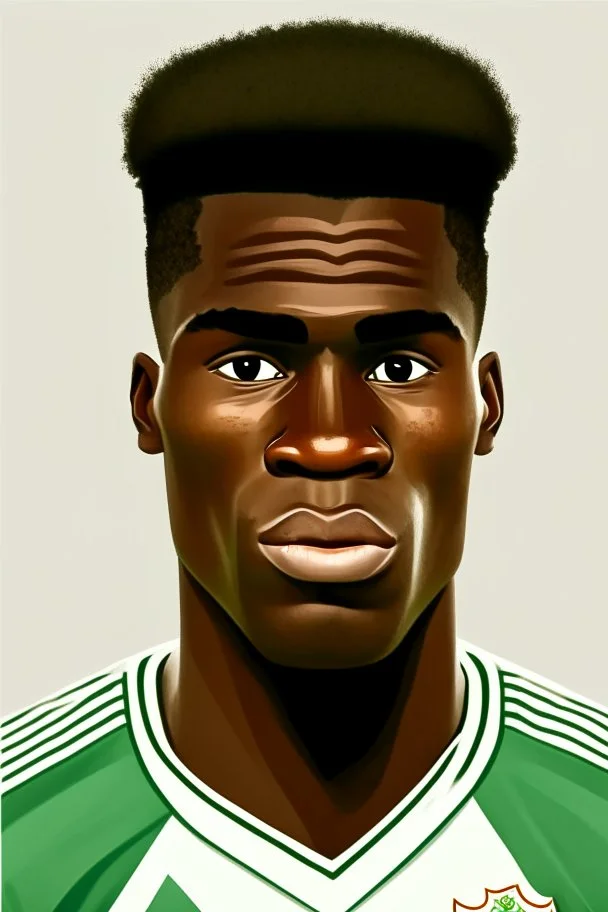 Taiwo Onii Nigerian soccer player cartoon 2d