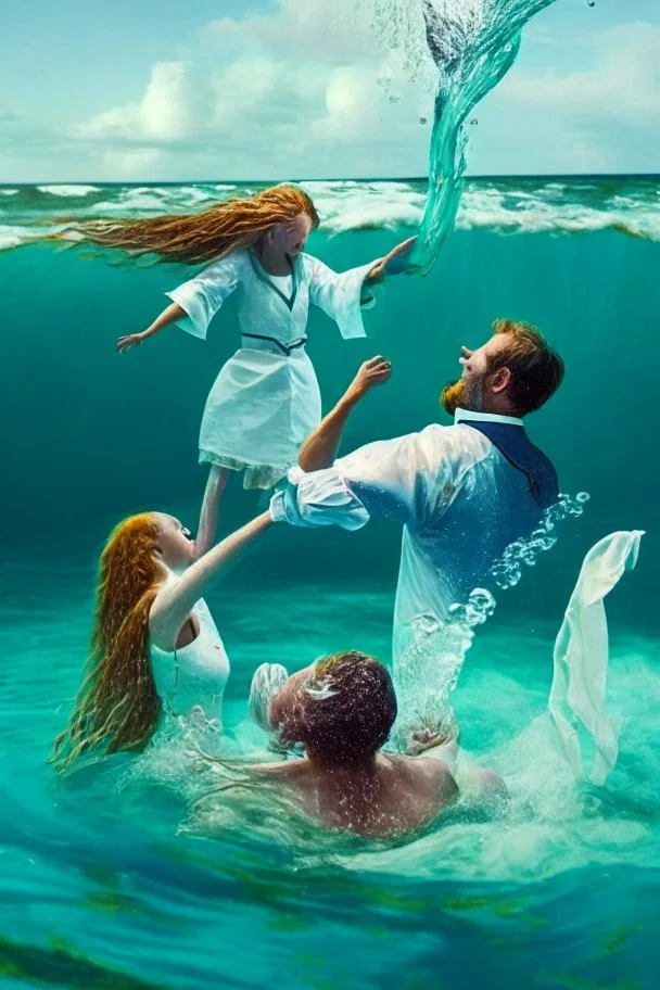 doctors throwing a girl mermaid into the ocean