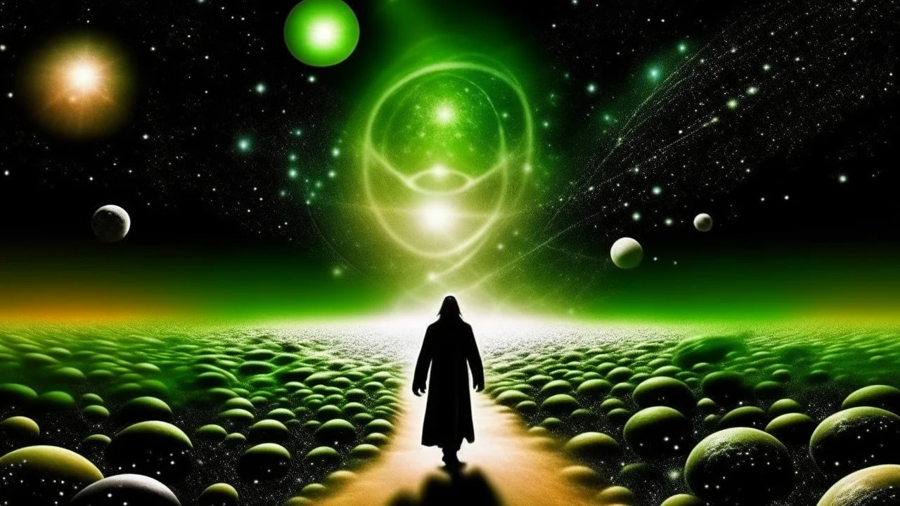 matrix universe, space, planets, god creation walking in the light