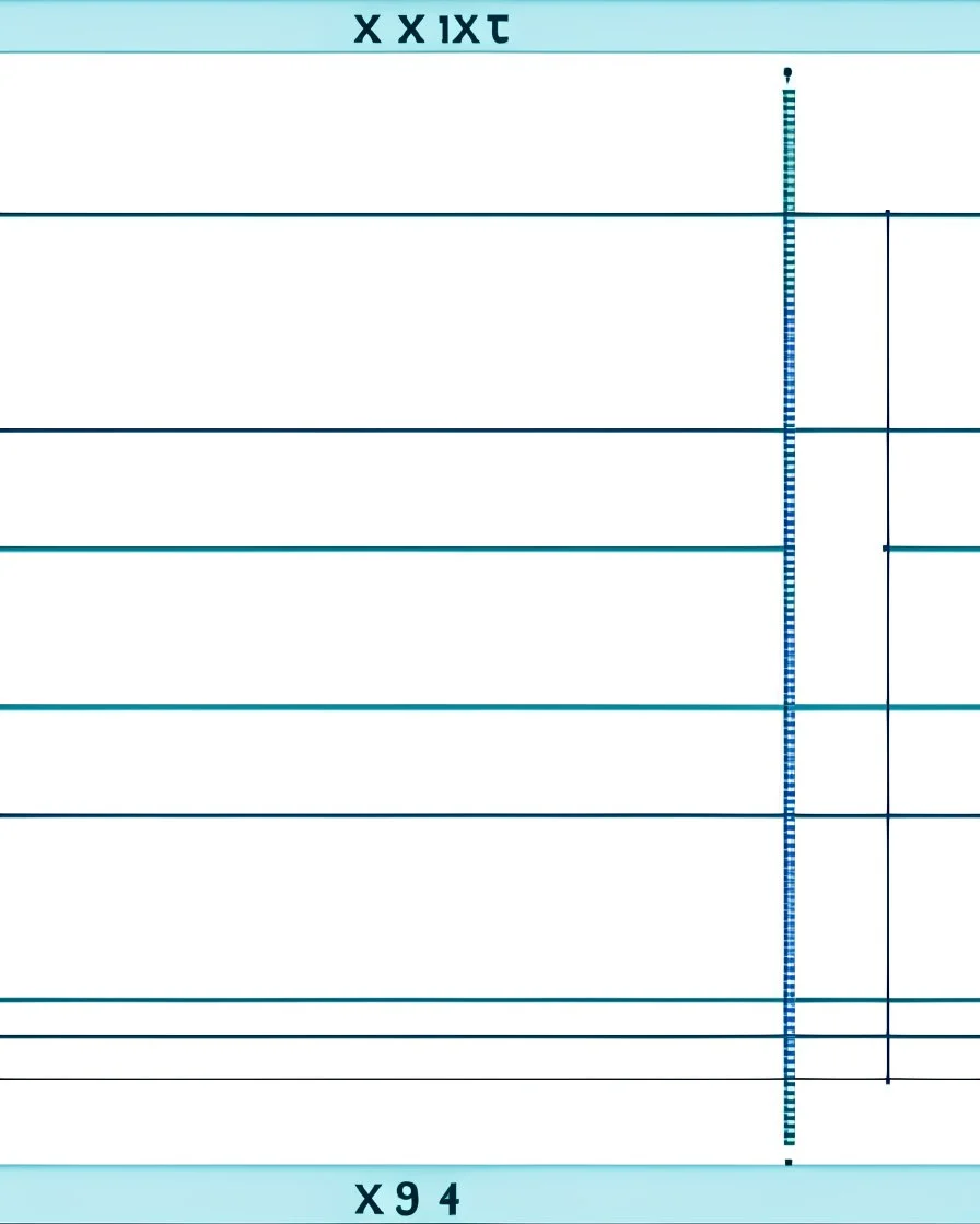 A visual representation of a linear equation on a graph, showing how to find the slope and y-intercept.