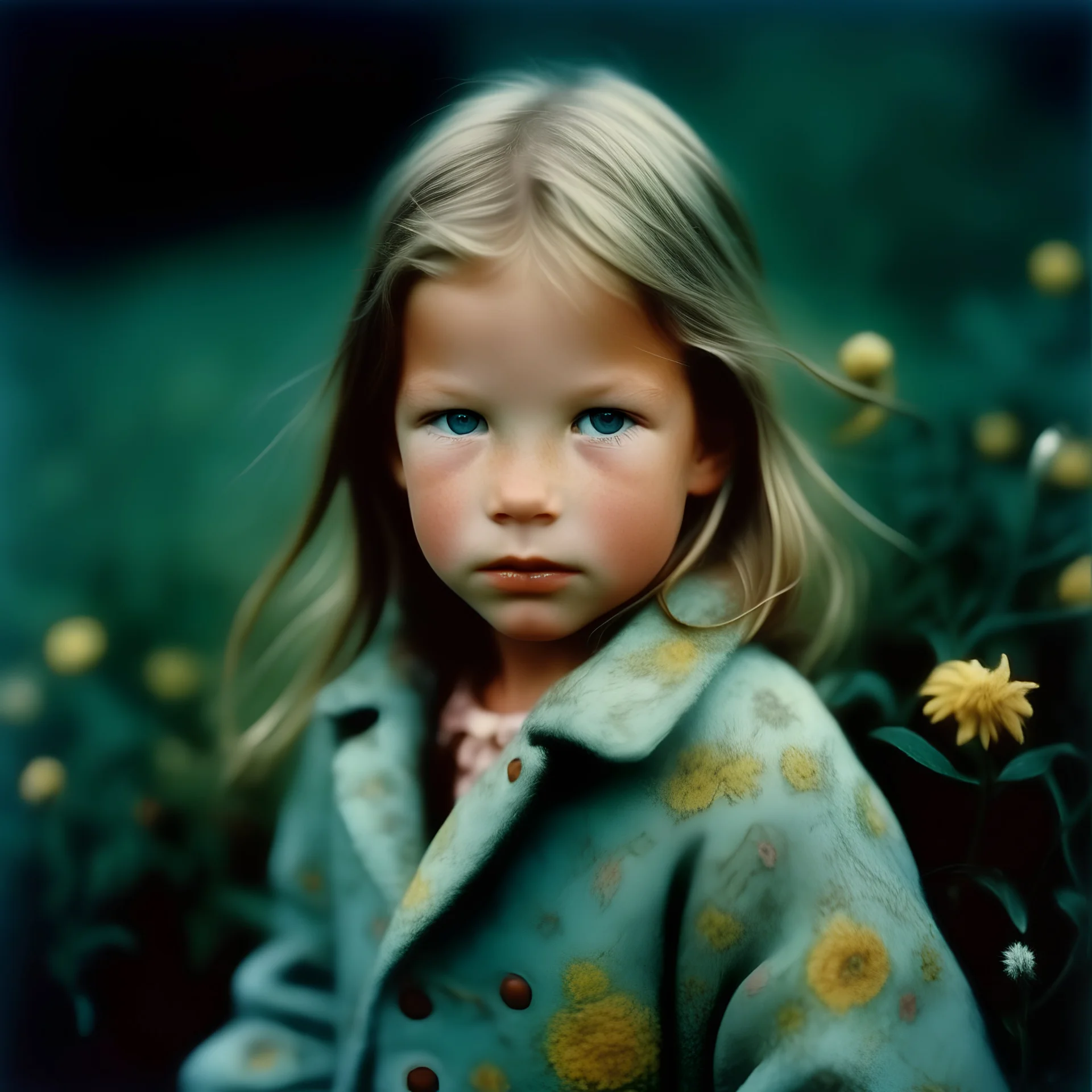 Kate moss as a toddler, , autochrome, tutnrquoise