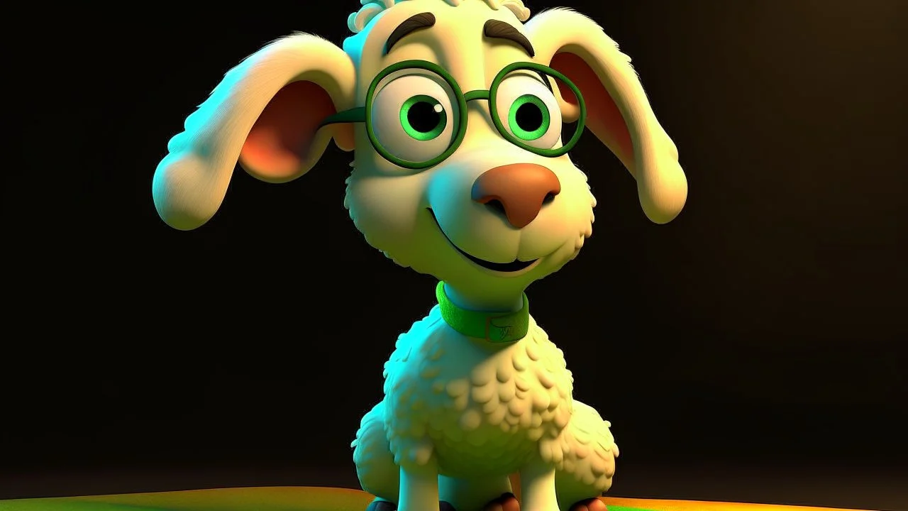 Generate A pixar style lamb for coloing book
