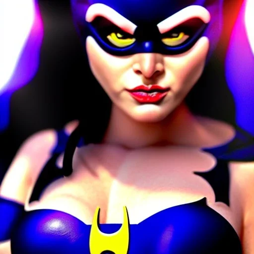 ultra detailed portrait of busty beautiful BatGirl , extremely detailed digital painting, extremely detailed face,crystal clear eyes, in the style of robert e howard and pablo oliveira and Ken Kelley and Keith Parkinson ,mystical colors,perfectly centered image, perfect composition, rim light, beautiful lighting,8k, stunning scene, raytracing