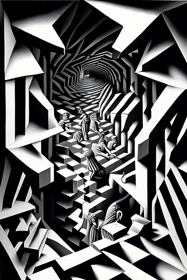 Vice Suppression Society; Socialist Realism; Optical Art; Black and White; M.C. Escher