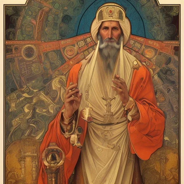 patron of photographers holding a camera in one hand and film roll in the other. orthodox icon with saint photographer. Cyrillic inscriptions. hyperdetailed, Alphonse Mucha, Zdzisław Beksiński, poster, illustration, ink, oil on canvas, 18th century atlas